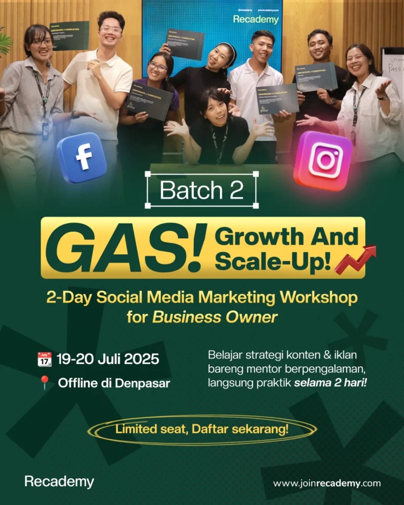 Kursus Digital Marketing Bali Recademy Social Media Workshop Kelas Offline