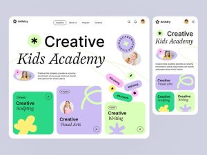 Geometric Kids Web Design Trend Kursus Social Media Specialist Bali Recademy