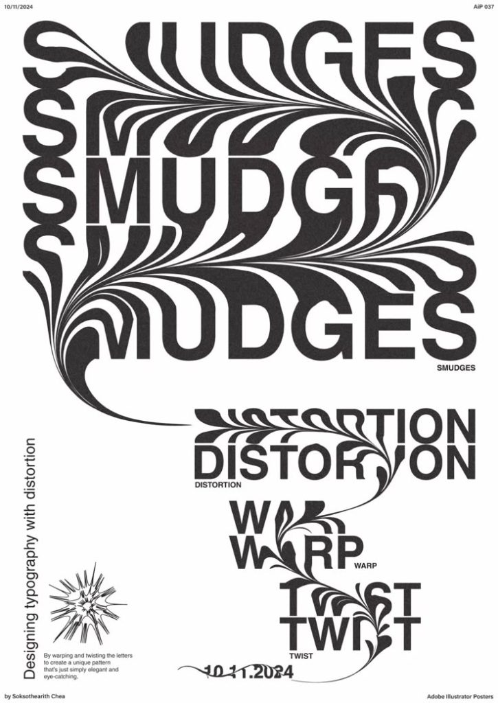 Typographic Experimental Distorted Stack Kursus Social Media Specialist Bali Recademy