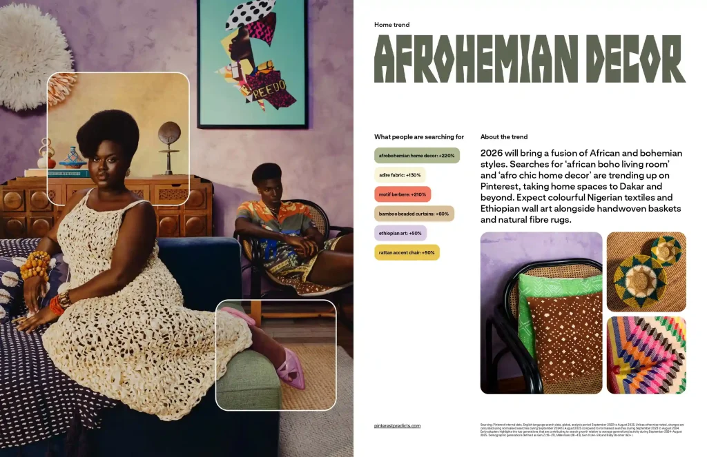 Pinterest Trends 2026 Afroboho Key Visual Graphic Design Brand Design Kursus Social Media Specialist Bali Digital Marketing Bali Recademy