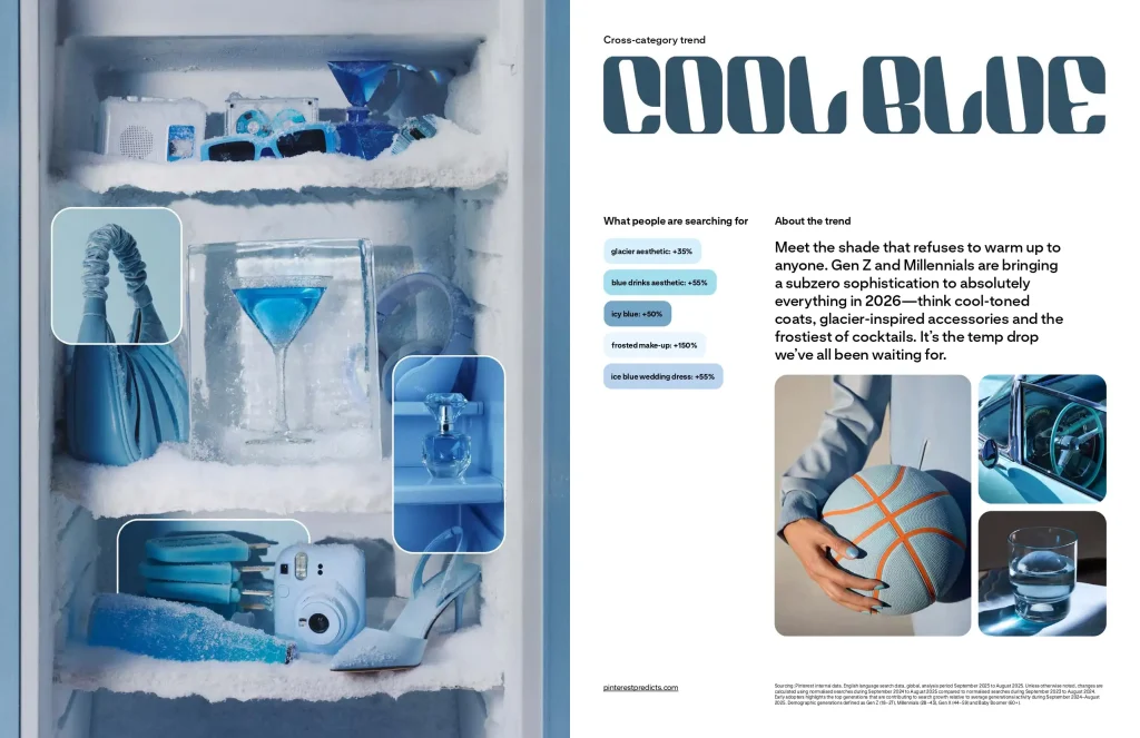 Pinterest Trends 2026 Cool Blue Key Visual Graphic Design Brand Design Kursus Social Media Specialist Bali Digital Marketing Bali Recademy